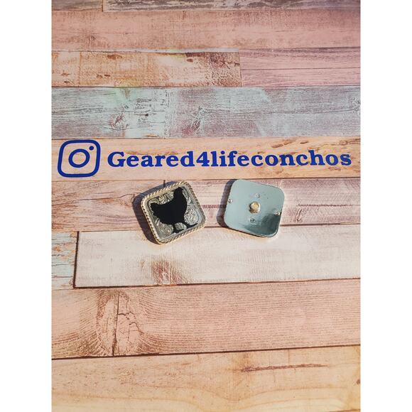 Chicken lover, crazy chicken lady , unique concho, saddle conchos, bridle saddle - Picture 2 of 5